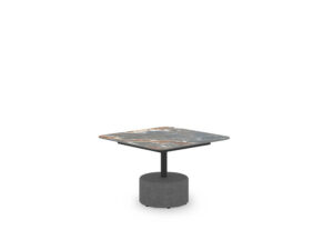 GLYPH Low Table Square 23.5" / 60 cm (Sintered Stone Top | Stone Base)