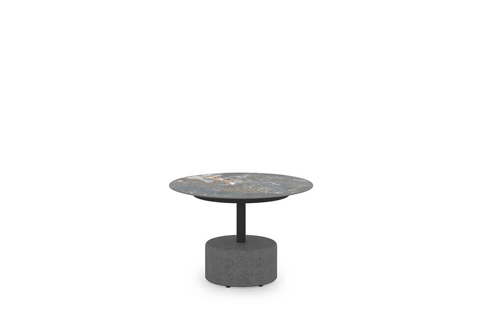 GLYPH Low Table 23.5″ / 60 cm (Sintered Stone Top | Stone Base)