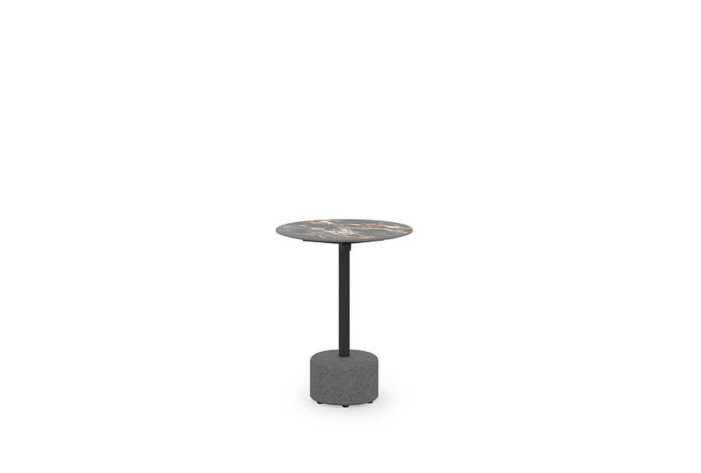 GLYPH Low Table 16″ / 40 cm (Sintered Stone Top | Stone Base)