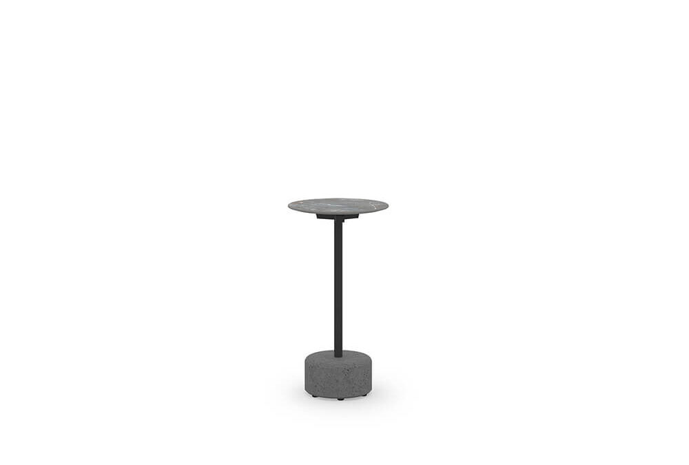 GLYPH Side Table 12″ / 30 cm (Sintered Stone Top | Stone Base)